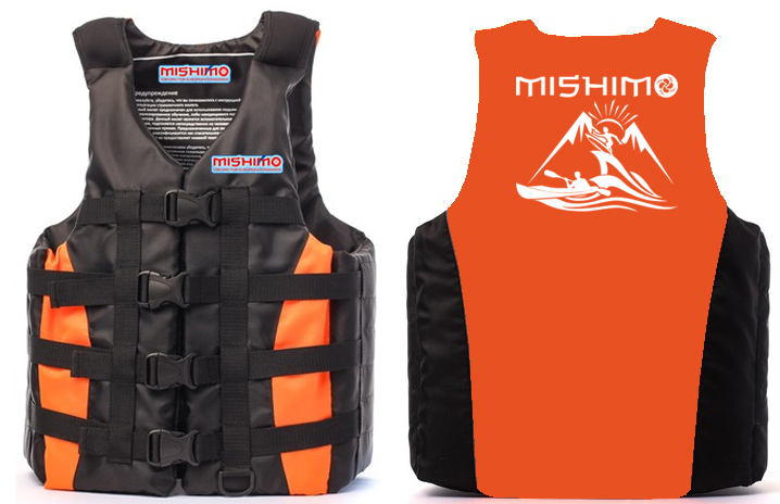 Жилет спасательный MISHIMO PRO Премиум качества  Черно-оранжевый  р.XXXL