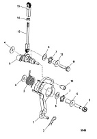 Рычаг дроссельной заслонки 4-Х ТАКТНОГО ПЛМ MERCURY 80 Серийный номер от 1B227000 до 1B366822
