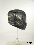 Шлем интеграл HETOSHI FF938 double visor Цв.Черно-серо-золотой Матовый р.S