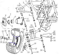 Колеса задние квадроцикла STELS ATV 300 B