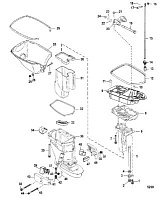Корпус карданного вала 2-х тактного ПЛМ MERCURY 40 M Серийный номер от 0P325500 и выше