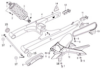 Задняя подвеска МОТОЦИКЛА Racer RC250CK-N Fighter